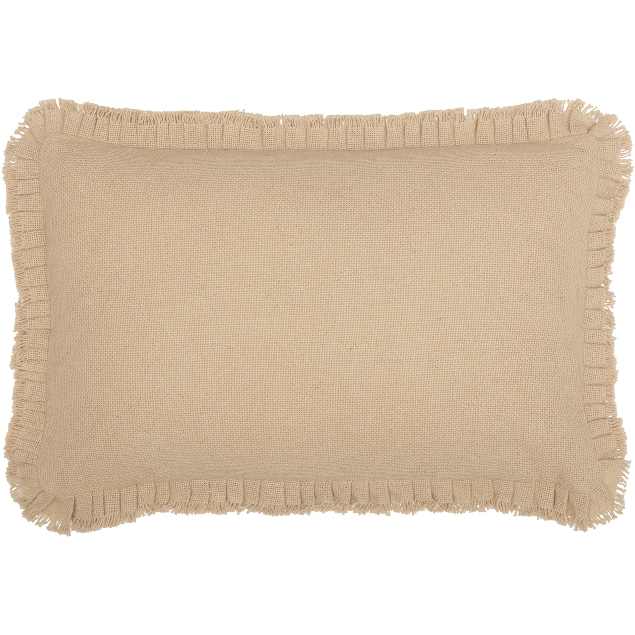 Burlap Vintage Pillow w/ Fringed Ruffle 14x22 VHC Brands