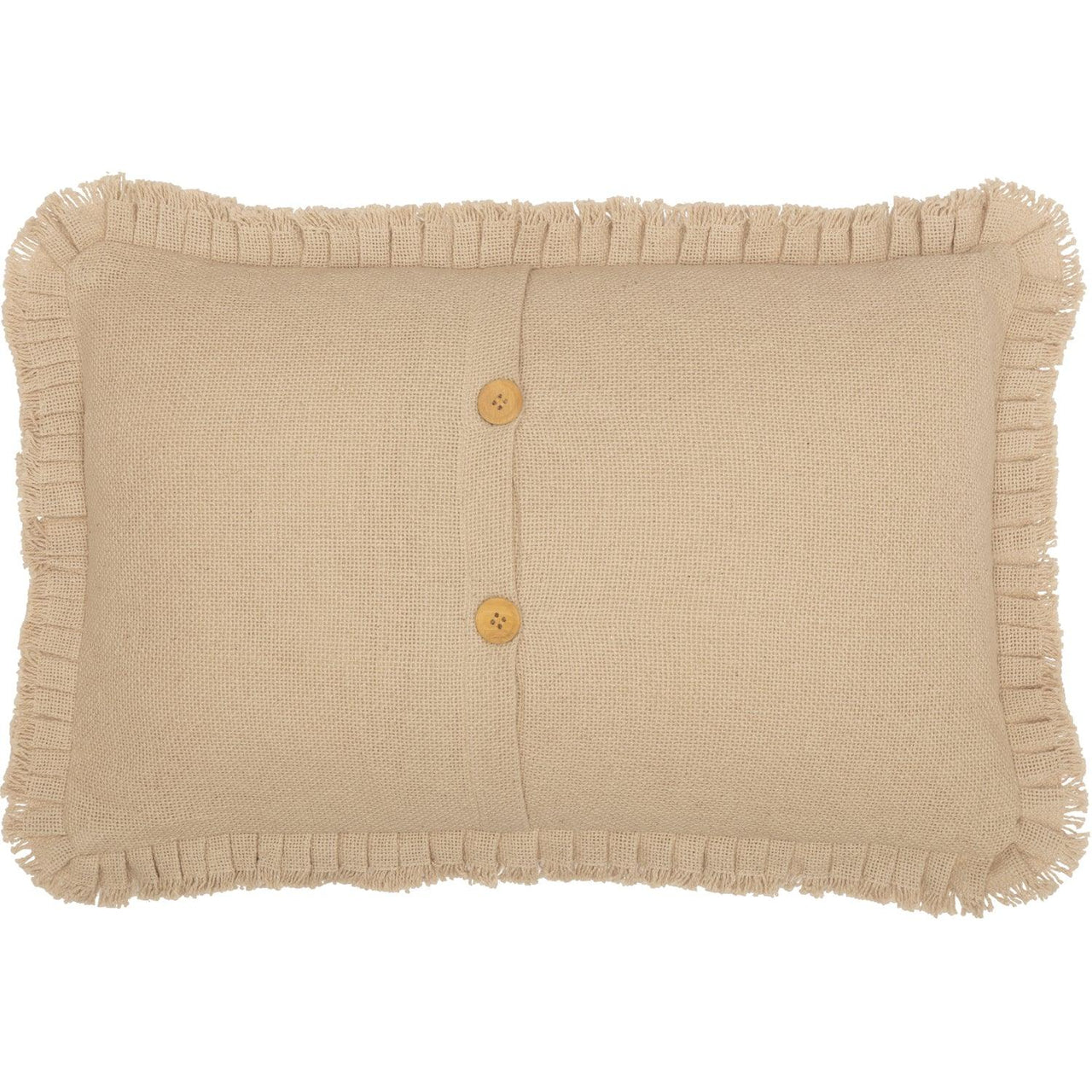 Burlap Vintage Pillow w/ Fringed Ruffle 14x22 VHC Brands
