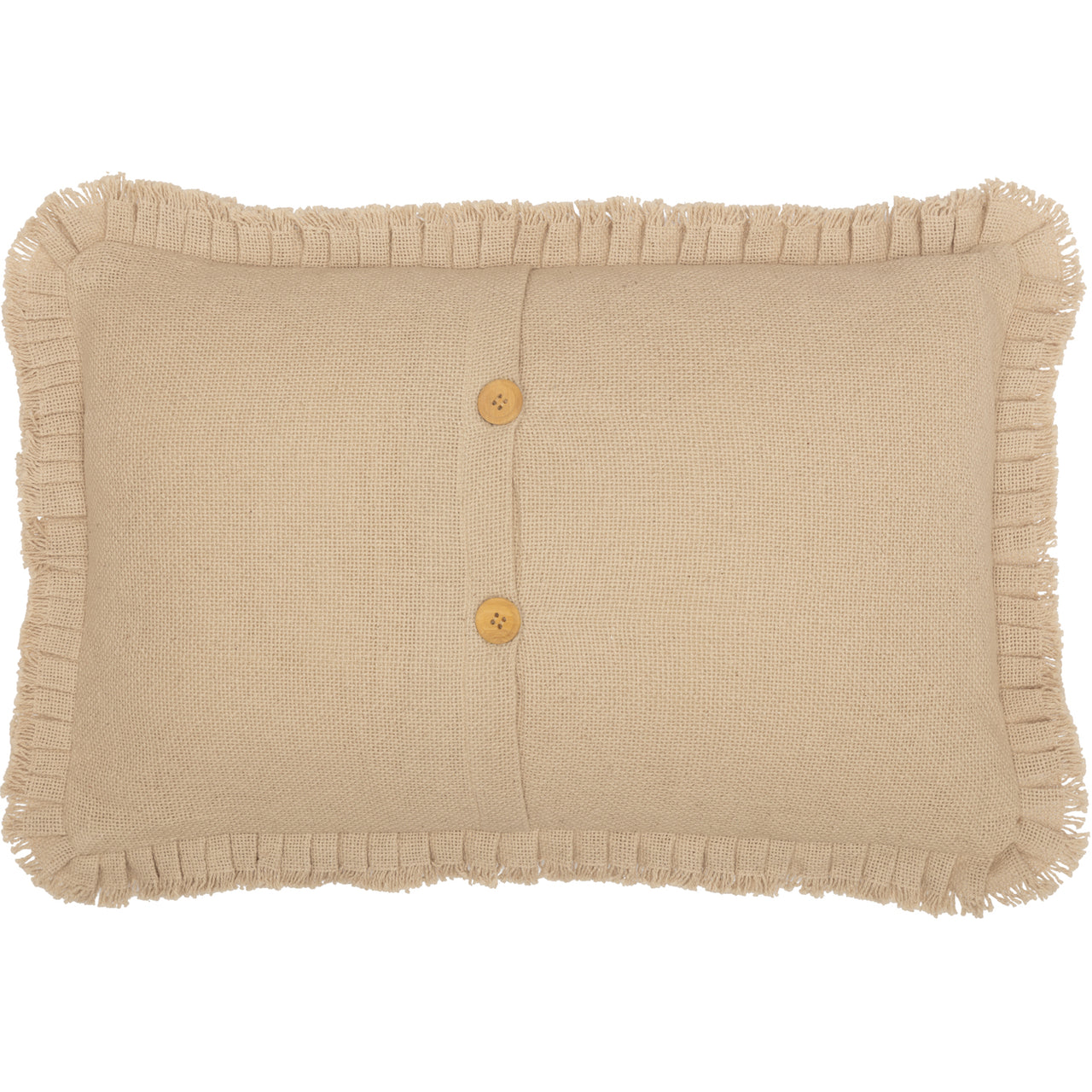 Burlap Vintage Pillow w/ Fringed Ruffle 14x22 VHC Brands