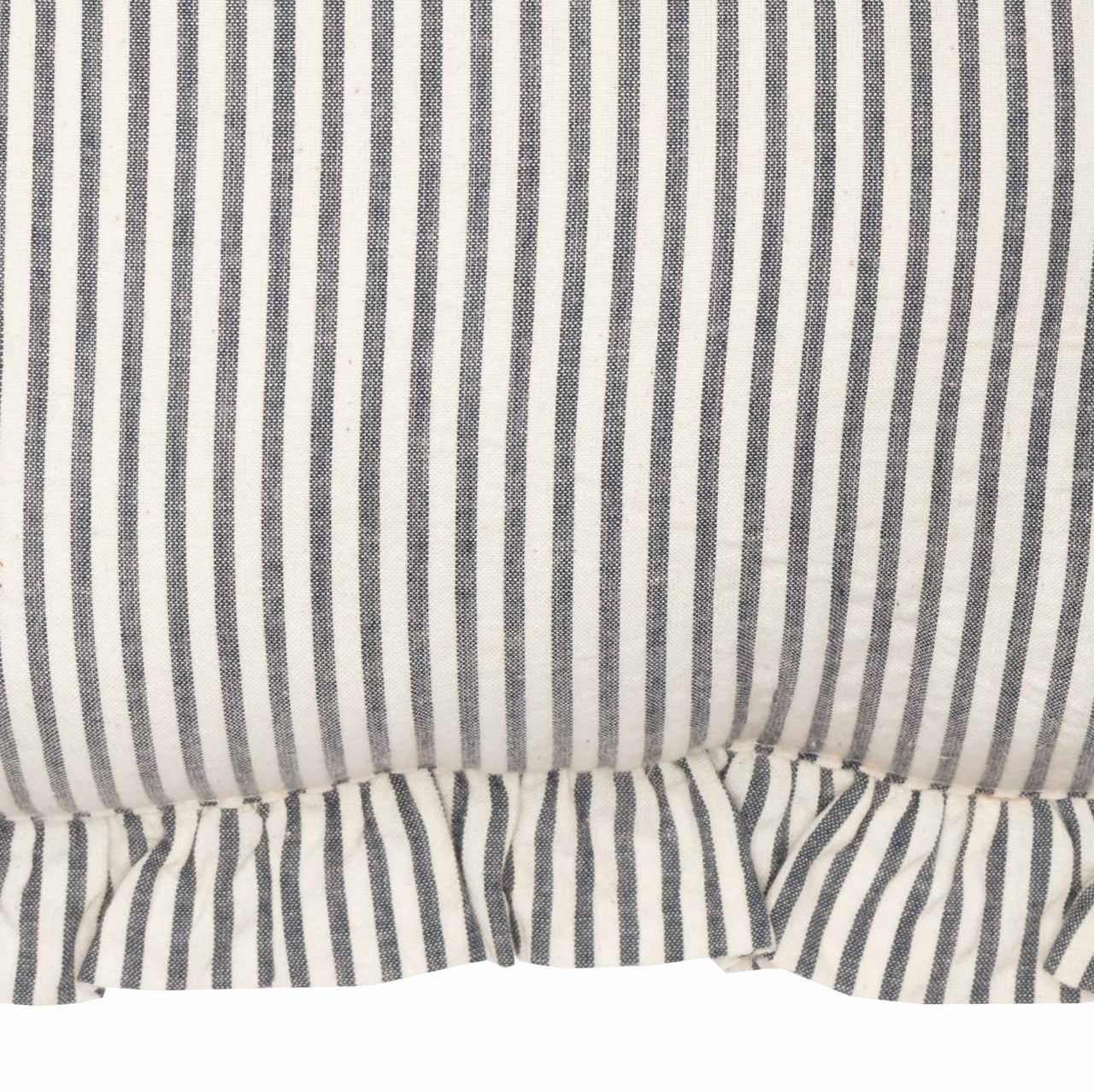 Hatteras Seersucker Blue Ticking Stripe Fabric Pillow 14x22 VHC Brands