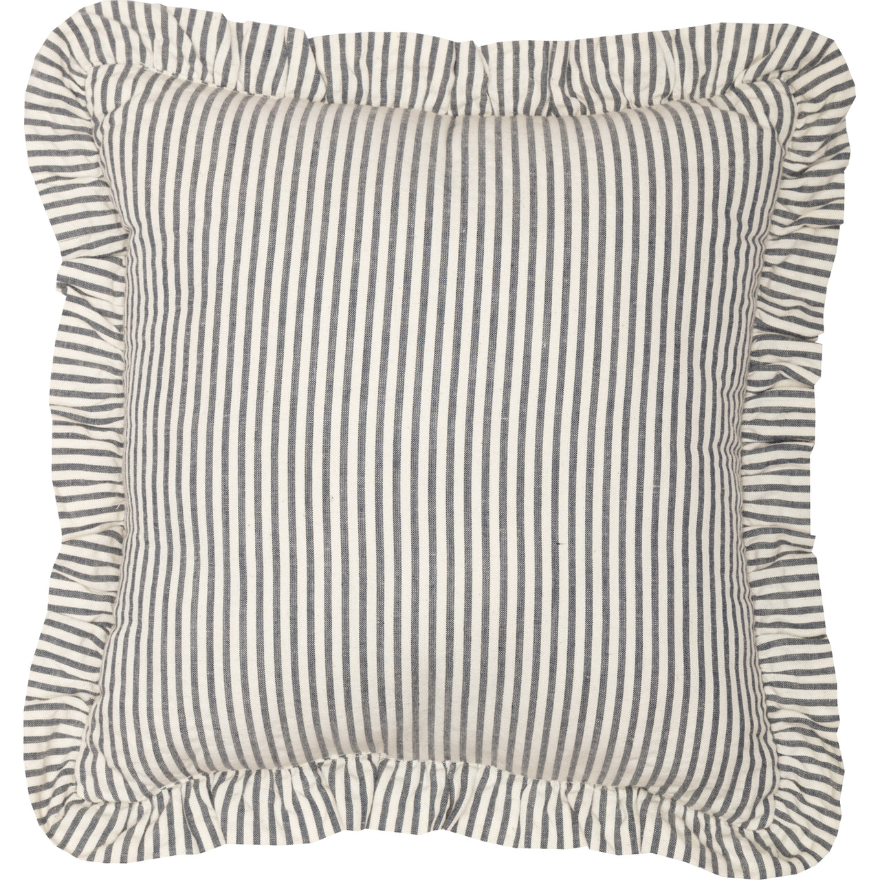 Hatteras Seersucker Blue Ticking Stripe Fabric Pillow 12 VHC Brands