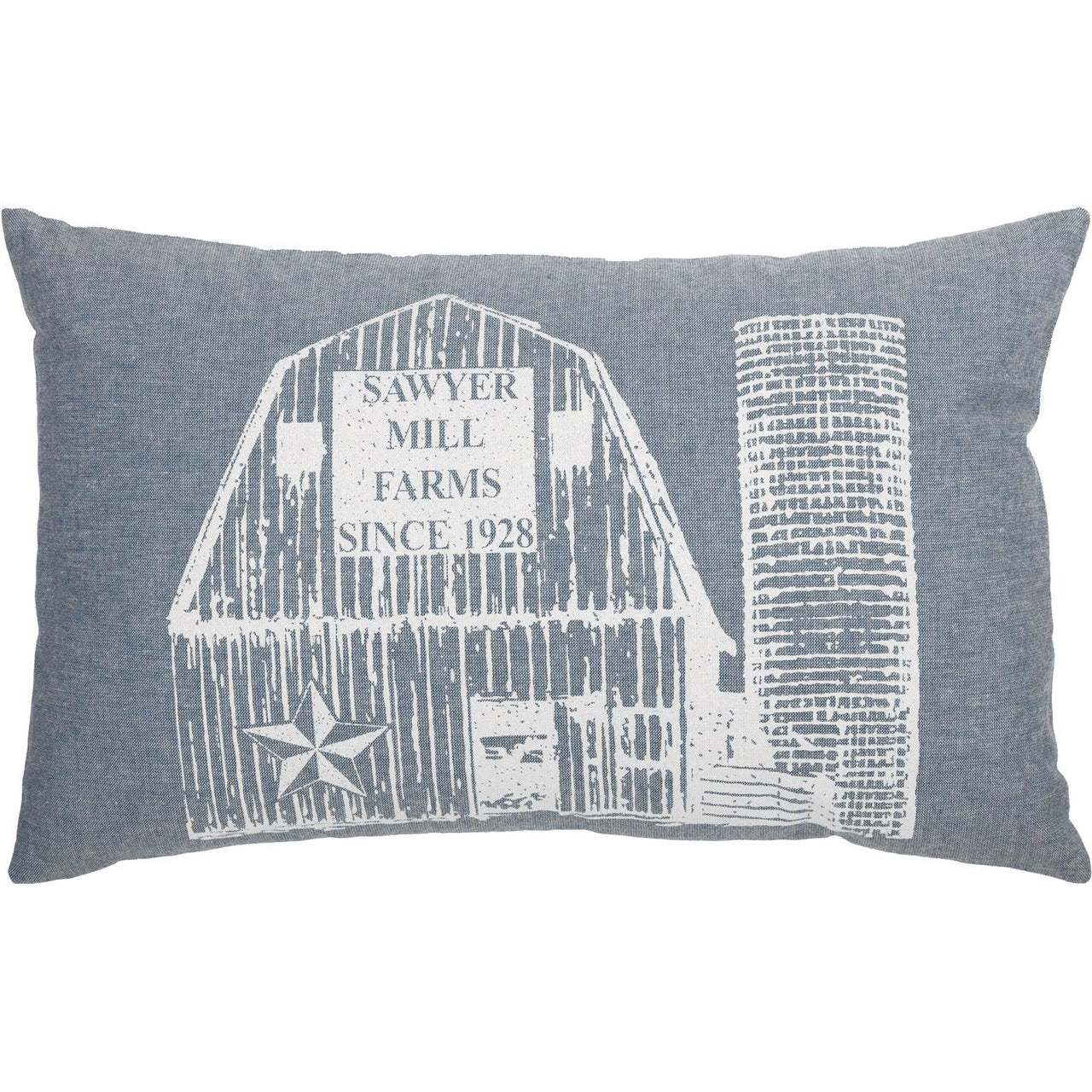 Sawyer Mill Blue Barn Pillow 14x22 VHC Brands - The Fox Decor