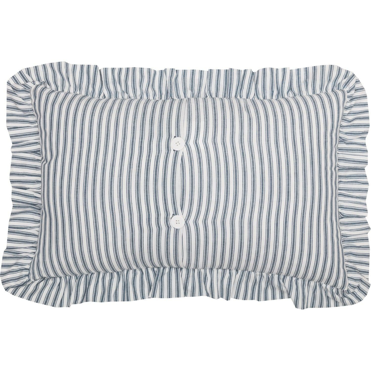 Sawyer Mill Blue Ticking Stripe Fabric Pillow 14x22 VHC Brands - The Fox Decor