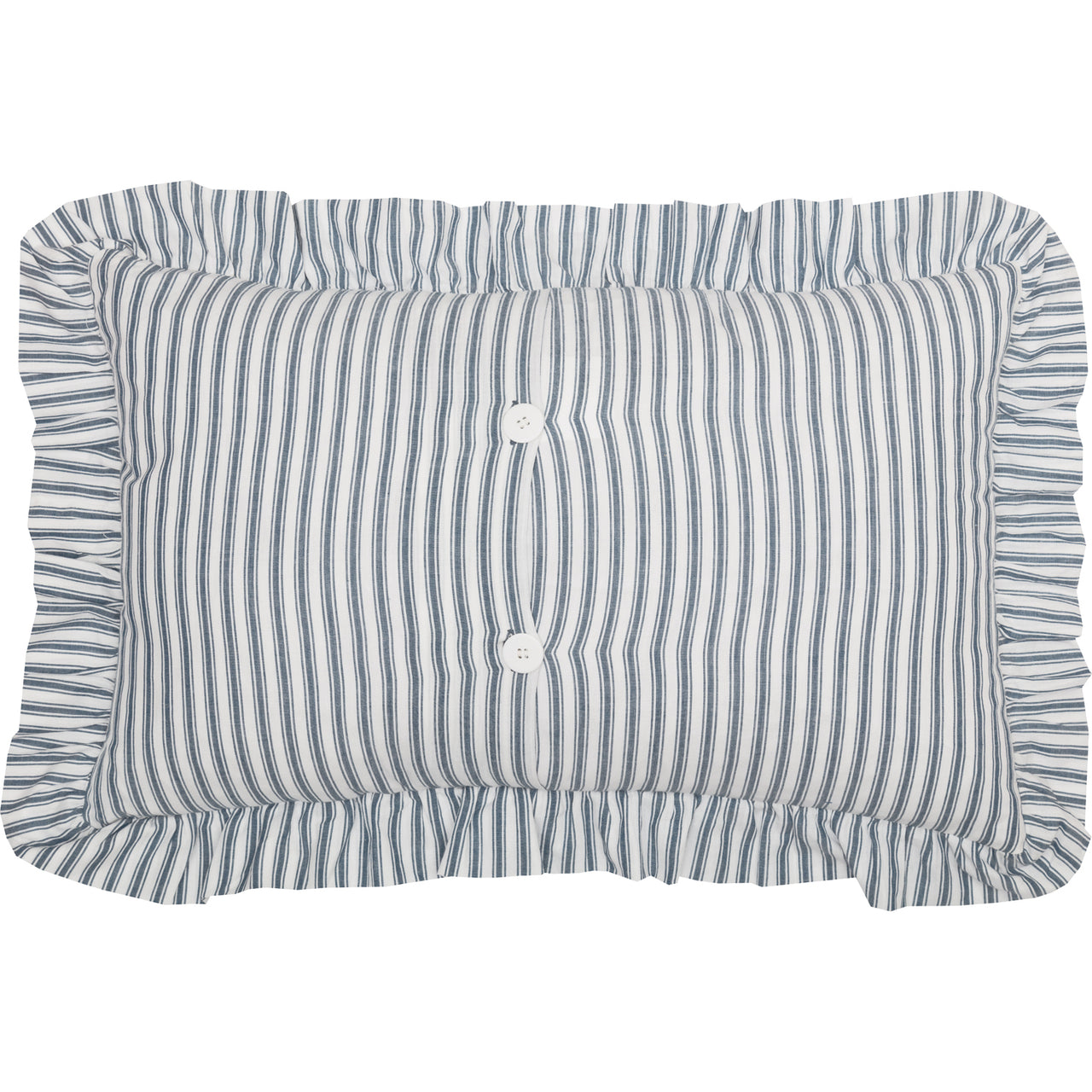 Sawyer Mill Blue Ticking Stripe Fabric Pillow 14x22 VHC Brands