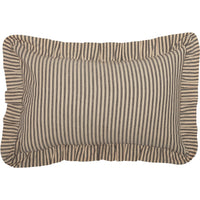 Thumbnail for Sawyer Mill Charcoal Ticking Stripe Fabric Pillow 14x22 VHC Brands