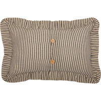 Thumbnail for Sawyer Mill Charcoal Ticking Stripe Fabric Pillow 14x22 VHC Brands