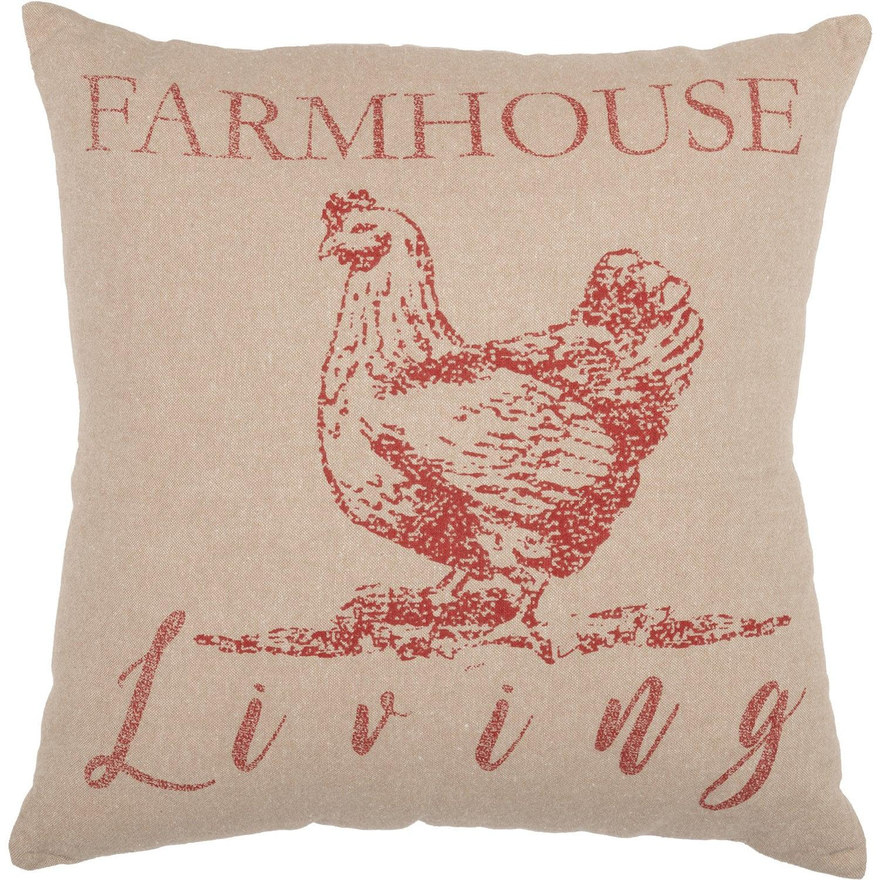 Sawyer Mill Red Farmhouse Living Pillow 18x18 VHC Brands - The Fox Decor