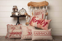 Sawyer Mill Red Farmhouse Living Pillow 18x18 VHC Brands - The Fox Decor