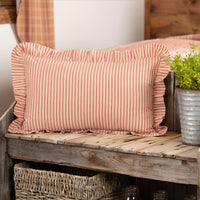 Thumbnail for Sawyer Mill Red Ticking Stripe Fabric Pillow 14x22 VHC Brands