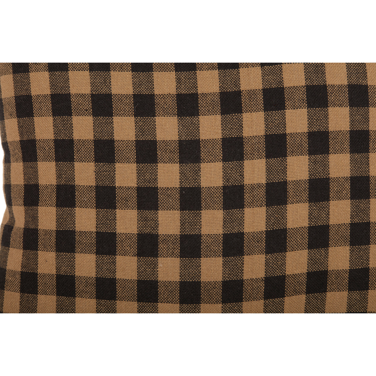 Black Check Fabric Pillow 12x12 VHC Brands