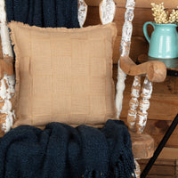Thumbnail for Jute Burlap Natural Basket Weave Pillow 18x18 VHC Brands