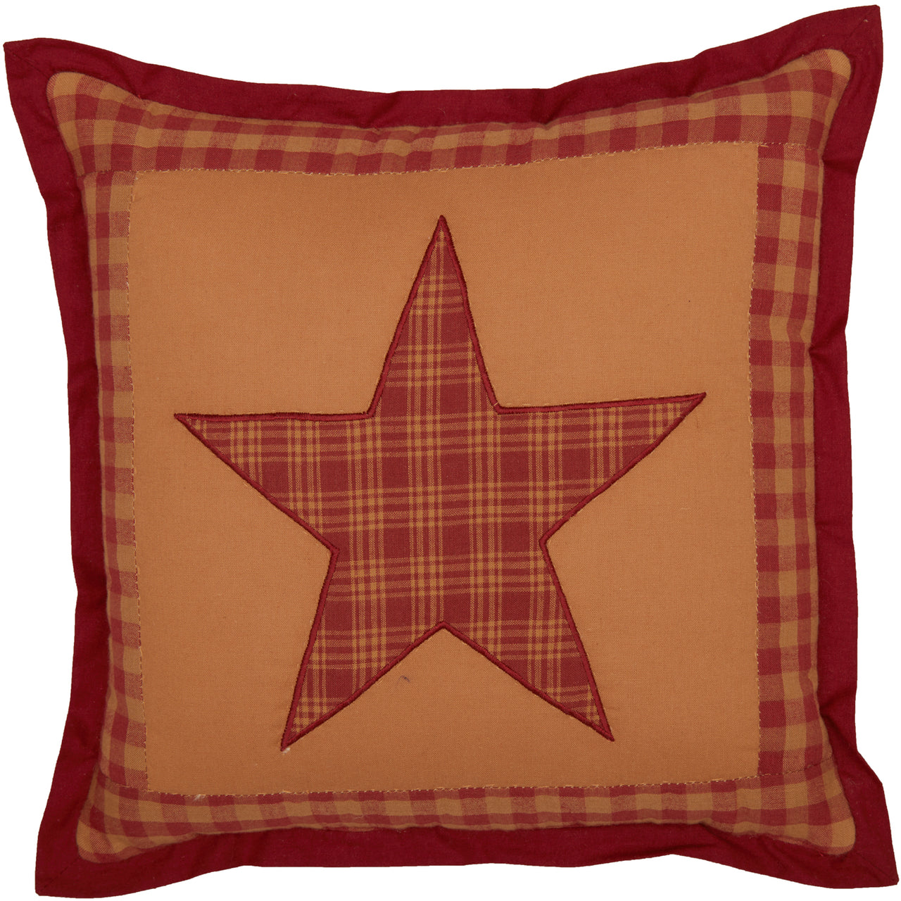 Ninepatch Star Quilted Pillow 12x12 VHC Brands