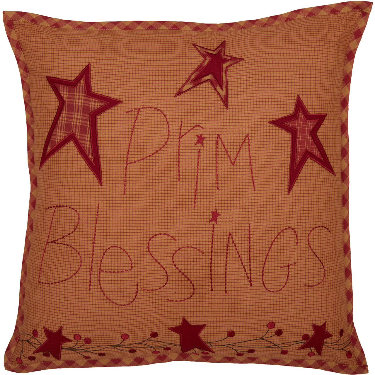 Ninepatch Star Prim Blessings Pillow 18x18VHC Brands