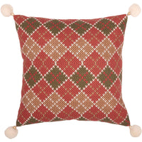 Thumbnail for Argyle Diamond Christmas Pillow 18x18 VHC Brands