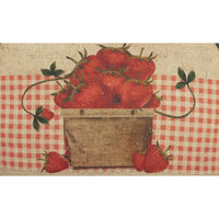Farmer's Market Fresh Strawberries Pillow 12x12 VHC Brands - The Fox Decor