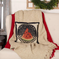 Thumbnail for Farmer's Market Fresh Watermelon Pillow 12x12 VHC Brands