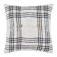 Thumbnail for Black Plaid Fabric Pillow 18x18 VHC Brands