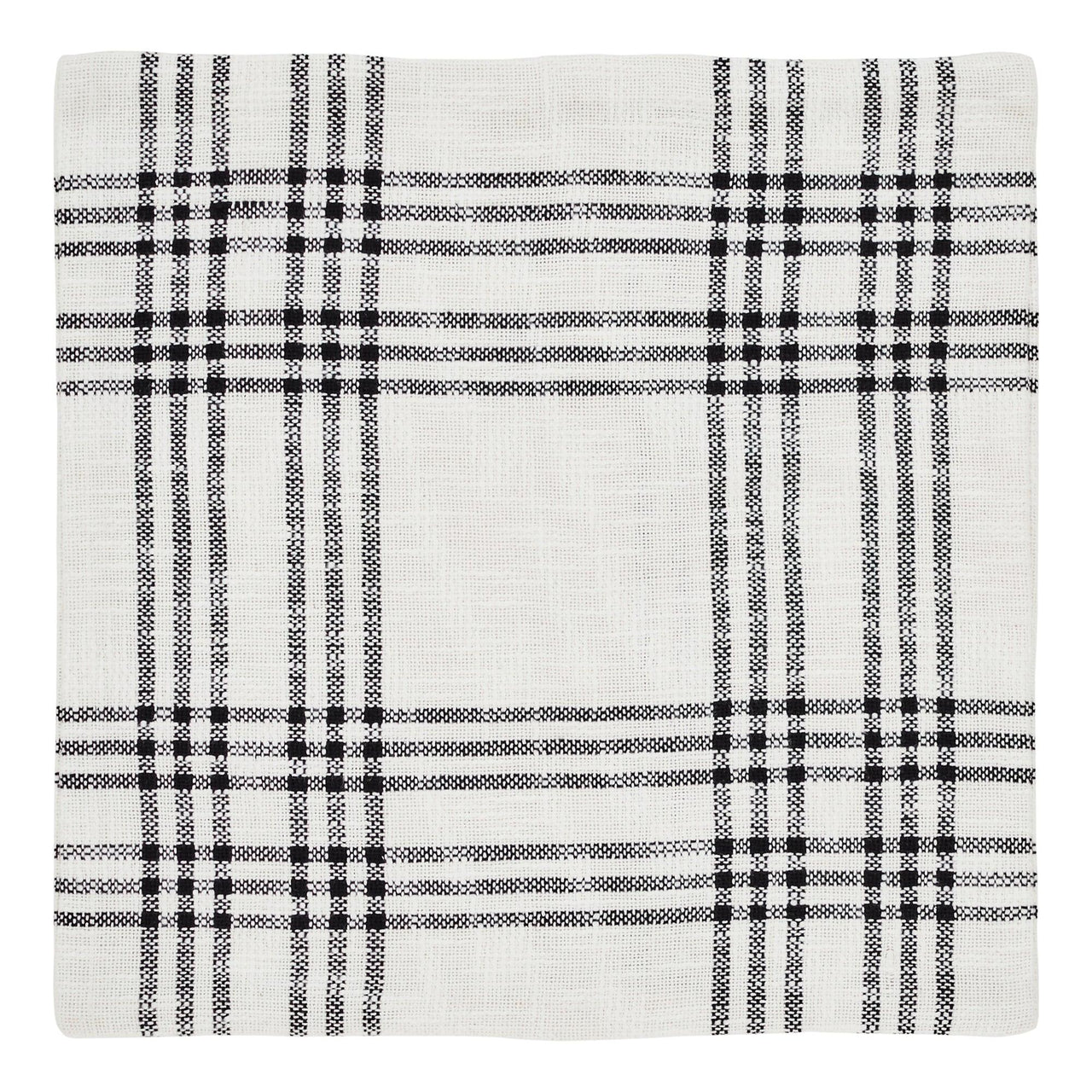 Black Plaid Fabric Pillow Cover 18x18 VHC Brands - The Fox Decor