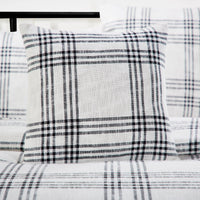 Thumbnail for Black Plaid Fabric Pillow Cover 18x18 VHC Brands - The Fox Decor