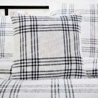 Thumbnail for Black Plaid Fabric Pillow Cover 18x18 VHC Brands