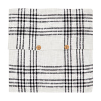Thumbnail for Black Plaid Fabric Pillow Cover 18x18 VHC Brands - The Fox Decor