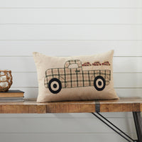 Cider Mill Applique Apple Truck Pillow 14x22 VHC Brands - The Fox Decor