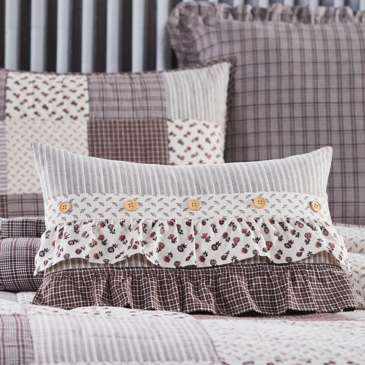 Florette Ruffled Pillow 14x22 VHC Brands - The Fox Decor