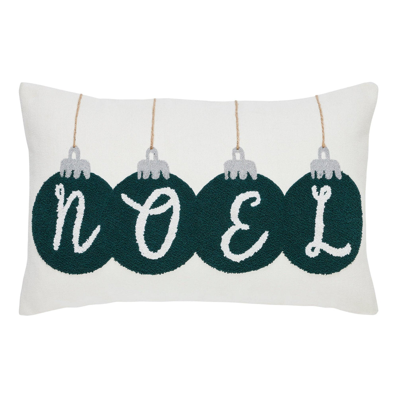 Pine Grove Plaid Noel Ornament Pillow 14x22 VHC Brands