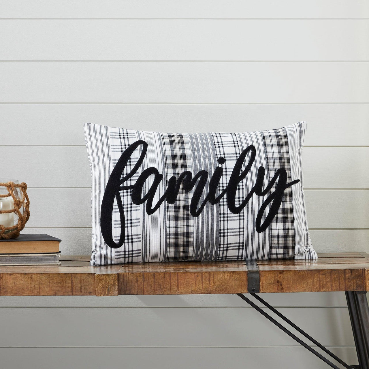 Sawyer Mill Black Family Pillow Cover 14x22 VHC Brands - The Fox Decor