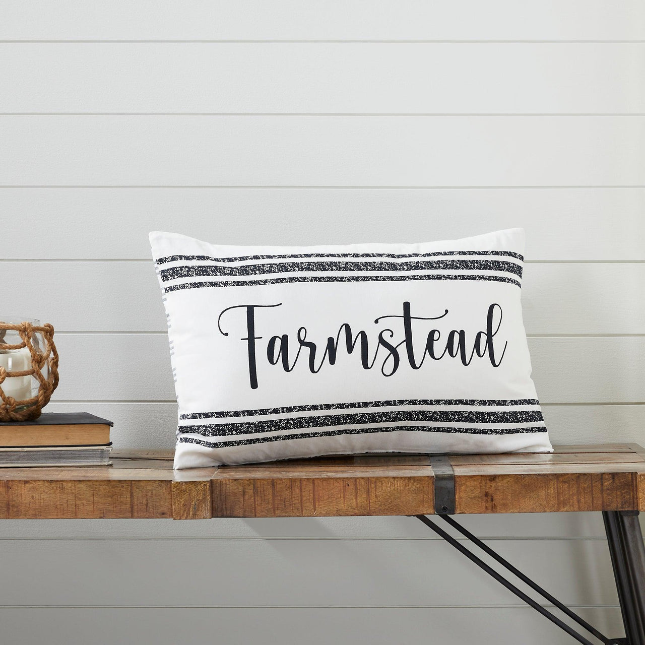 Sawyer Mill Black Farmstead Pillow Cover 14x22 VHC Brands - The Fox Decor