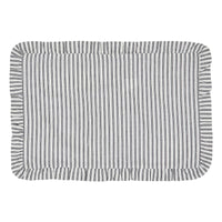 Thumbnail for Sawyer Mill Black Ruffled Ticking Stripe Pillow Cover 14x22 VHC Brands - The Fox Decor