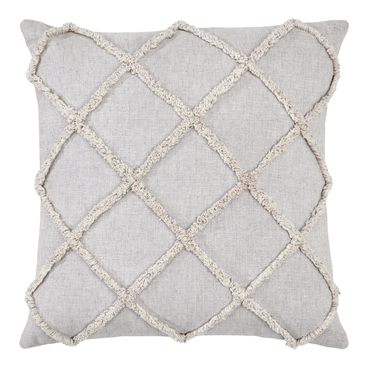 Frayed Lattice Oatmeal Pillow Cover 20x20 VHC Brands