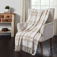 Thumbnail for Wheat Plaid Woven Throw 60x50 VHC Brands - The Fox Decor