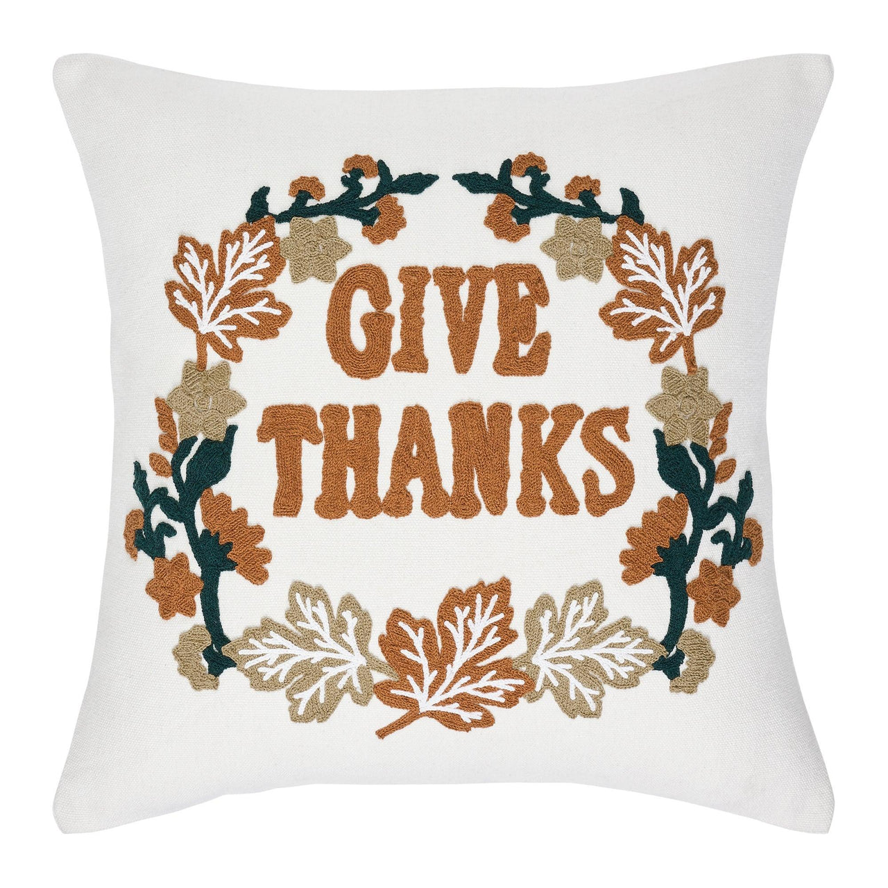 Wheat Plaid Give Thanks Pillow 18x18 VHC Brands - The Fox Decor