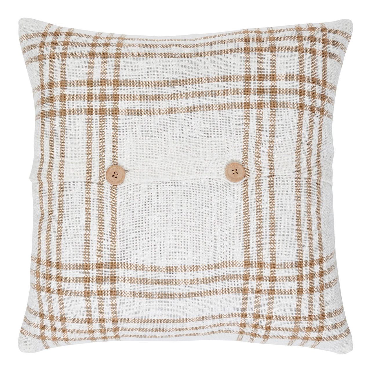 Wheat Plaid Give Thanks Pillow 18x18 VHC Brands - The Fox Decor