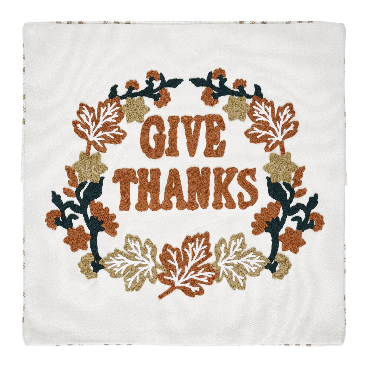 Wheat Plaid Give Thanks Pillow Cover 18x18 VHC Brands - The Fox Decor