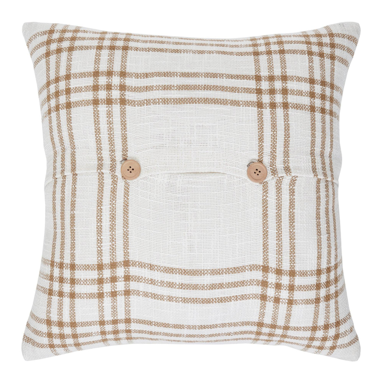 Wheat Plaid Pumpkin Pillow 18x18 VHC Brands - The Fox Decor
