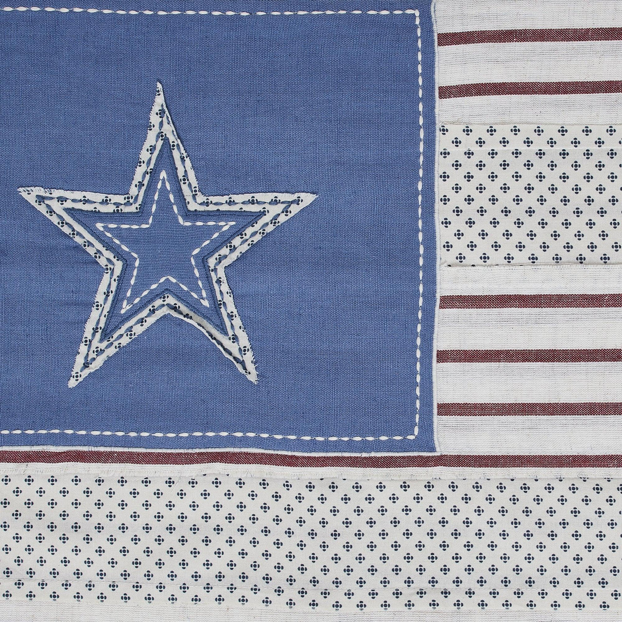 Celebration Patchwork Flag Pillow 14x22 VHC Brands - The Fox Decor