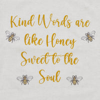 Thumbnail for Embroidered Bee Honey Pillow 18x18 VHC Brands