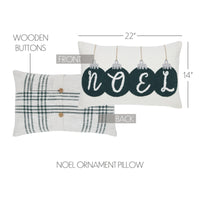 Thumbnail for Pine Grove Plaid Noel Ornament Pillow 14x22 VHC Brands - The Fox Decor