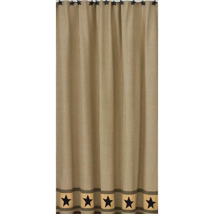 Primitive Star Shower Curtain - 72" x 72" Park Designs - The Fox Decor