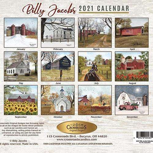 2021 Billy Jacobs Wall Calendar - The Fox Decor