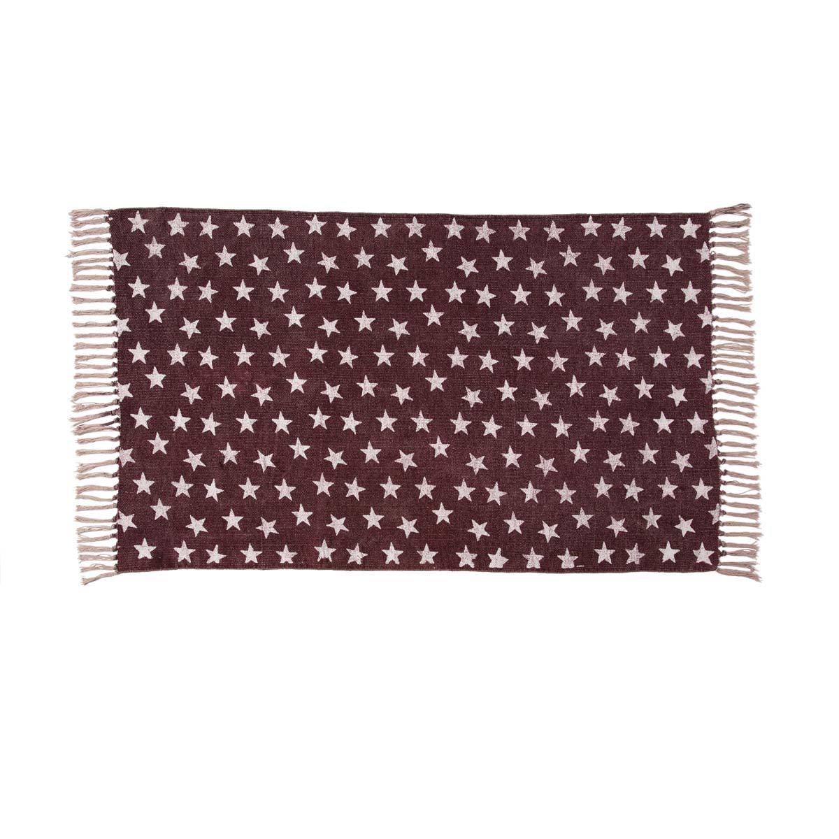 Multi Star Red Cotton Rug Rect 27x48 VHC Brands - The Fox Decor