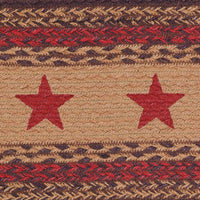 Thumbnail for Landon Jute Stair Tread Stencil Stars Oval Latex 8.5x27 VHC Brands
