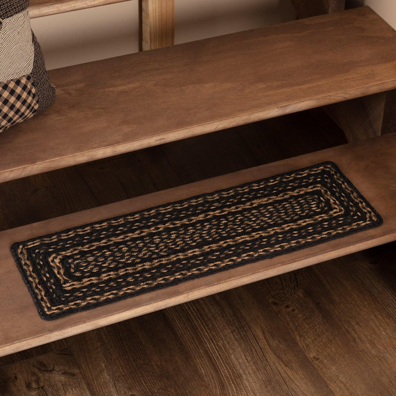 Farmhouse Jute Stair Tread Rect Latex 8.5x27 VHC Brands - The Fox Decor