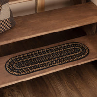 Thumbnail for Farmhouse Jute Stair Tread Oval Latex 8.5x27 VHC Brands