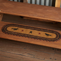 Thumbnail for Heritage Farms Crow Jute Stair Tread Oval Latex 8.5x27 VHC Brands