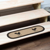 Thumbnail for Sawyer Mill Charcoal Poultry Jute Stair Tread Oval Latex 8.5x27 VHC Brands - The Fox Decor