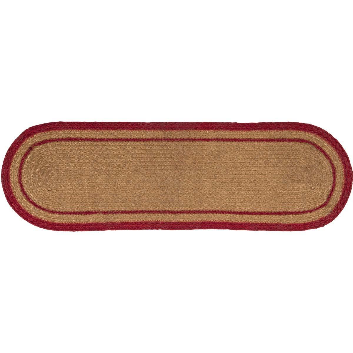 Liberty Stars Flag Jute Stair Tread Oval Latex 8.5x27 VHC Brands - The Fox Decor
