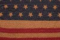 Thumbnail for Liberty Stars Flag Jute Stair Tread Oval Latex 8.5x27 VHC Brands